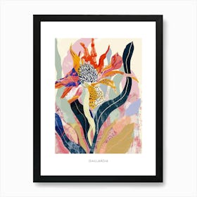 Colourful Flower Illustration Poster Gaillardia 2 Art Print