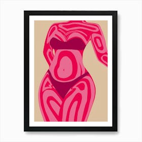 Pink Bikini Art Print