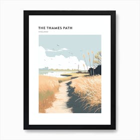 The Thames Path England 3 Hiking Trail Landscape Poster Art Print