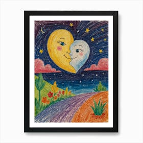 Moon And Sun Art Print