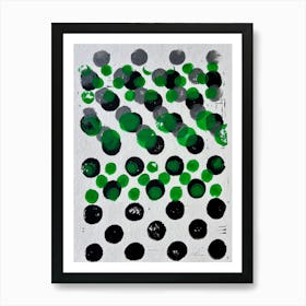 Green Dots Art Print