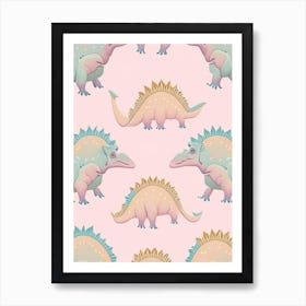 Pachycephalosaurus Jungle Dinosaur Art Print