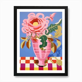 Roses Flower Vase 2 Art Print