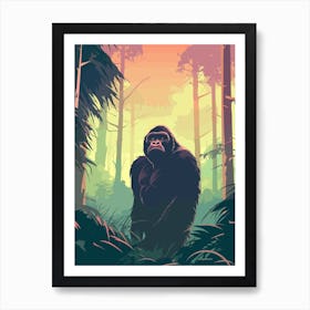 Gorilla In The Jungle Art Print