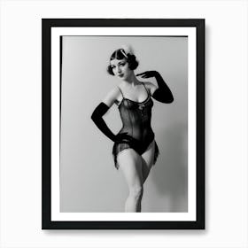 1920's Burlesque Dancer ~Reimagined 4 Art Print