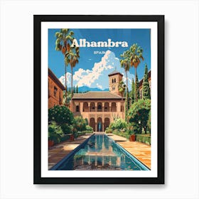 Alhambra Spain Islamic Travel Art Art Print