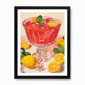 Fruity Jelly Vintage Cookbook Illustration 2 Art Print