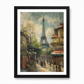 Eiffel Tower Paris France Pissarro Style 9 Art Print