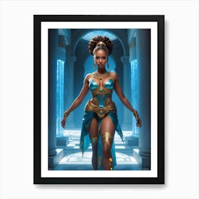 Beautiful And Sexy African American Princess 5 Art Print