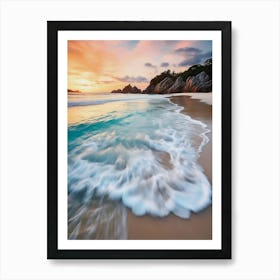 Sunset On The Beach long exposure Art Print