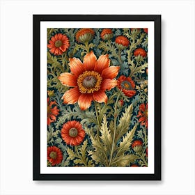 William Morris Floral Pattern 6 Art Print