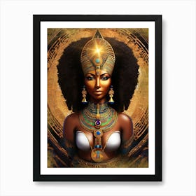 Black Beautiful Woman Art Print