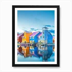 Colorful Houses On The Water 1 Art Print