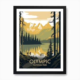 Olympic National Park Vintage Travel Poster 9 Art Print