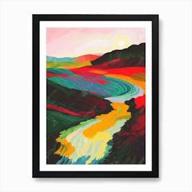 Vatnajökull National Park 1 Iceland Abstract Colourful Art Print