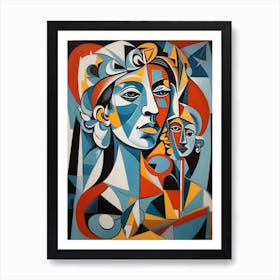 Abstract Woman Painting Art Print