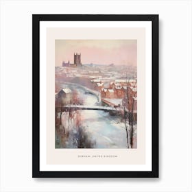 Dreamy Winter Painting Poster Durham United Kingdom 3 Art Print