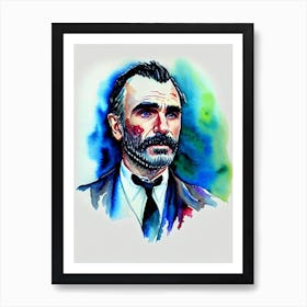 Daniel Day Lewis In There Will Be Blood Watercolor 2 Art Print