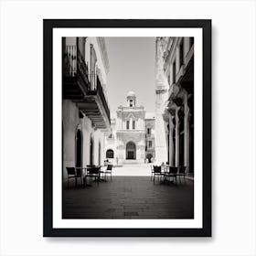 Lecce, Italy,  Black And White Analogue Photography  2 Art Print