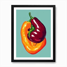 Serrano Pepper Bold Graphic vegetable Art Print