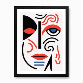 Abstract Portrait 3 Art Print by KurArt - Fy