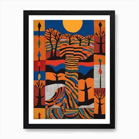 African Quilting Inspired Art, 1210 Art Print