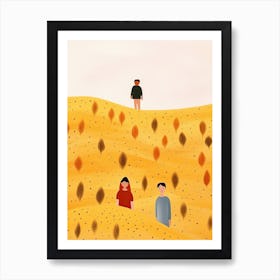 Tuscany, Tiny People And Illustration 1 Art Print