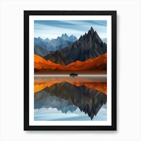 Abstract Mountain Landscape 6 Art Print