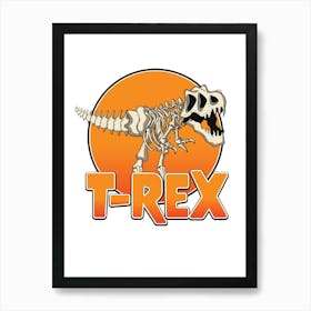 T - Rex Logo Art Print