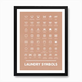 Bohemian Laundry Room Decor With Care Guide Art Print