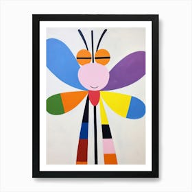 Colourful Kids Animal Art Dragonfly 2 Art Print