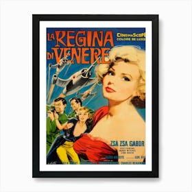 Zsa Zsa Gabor, Scifi Movie Poster,, Reign On Venus Art Print