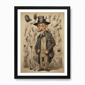 Old Man With Hat Art Print