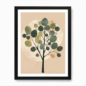 Pear Tree Minimal Japandi Illustration 3 Art Print