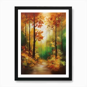 Abstract Autumn Forest،
Inspired by a stroll through an autumn forest, this abstract painting is a beautiful depiction of tall, slender trees with leaves in various stages of color change..10 Art Print