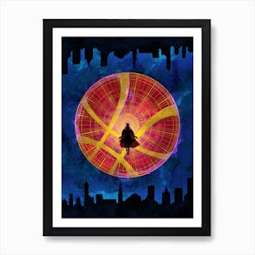 Doctor Strange Silhouette Art Print