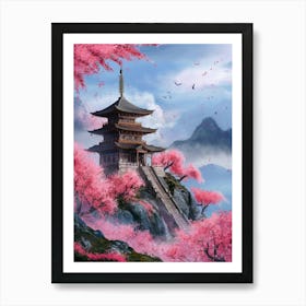 Asian Pagoda 2 Art Print