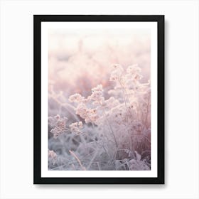 Frosty Botanical Winter Heath 1 Art Print