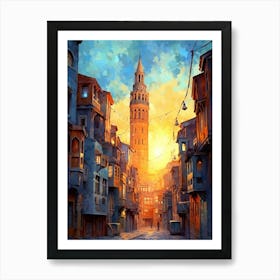 Galata Tower Pixel Art 1 Art Print