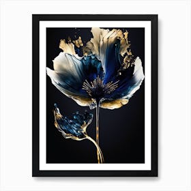 Blue Poppy Canvas Art Print