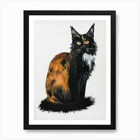 Somali Cat Painting 1 Art Print