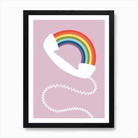 Rainbow Phone Art Print