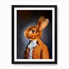 Mister Buzo Rabbit Pet Portraits Art Print