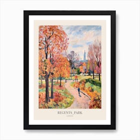 Autumn City Park Painting Regents Park London 1 Poster Art Print