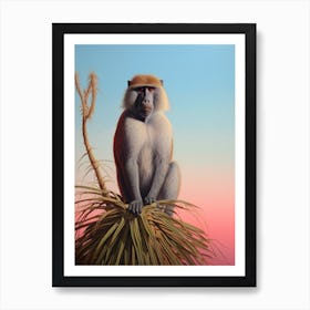Baboon 1 Tropical Animal Portrait Art Print
