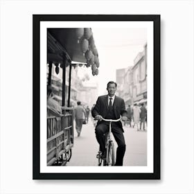 Beijing, China, Black And White Old Photo 1 Art Print