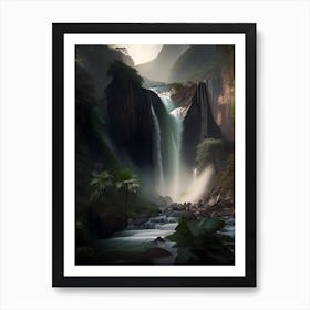 Yumbilla Falls, Peru Realistic Photograph (3) Art Print