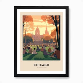 Millennium Park 2 Chicago Travel Poster Art Print