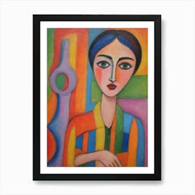 Woman With A Vase Art Print