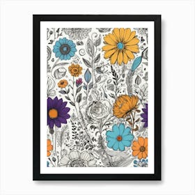 Floral Pattern 2 Art Print